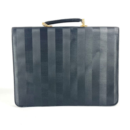 FENDI Business bag PVC / Leather black vintage Pecan logo unisex(Unisex)
