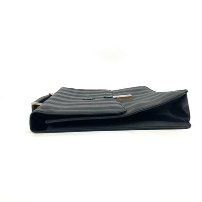 FENDI Business bag PVC / Leather black vintage Pecan logo unisex(Unisex)