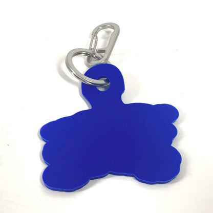 BURBERRY key ring rubber blue Logo Carabiner included unisex(Unisex)