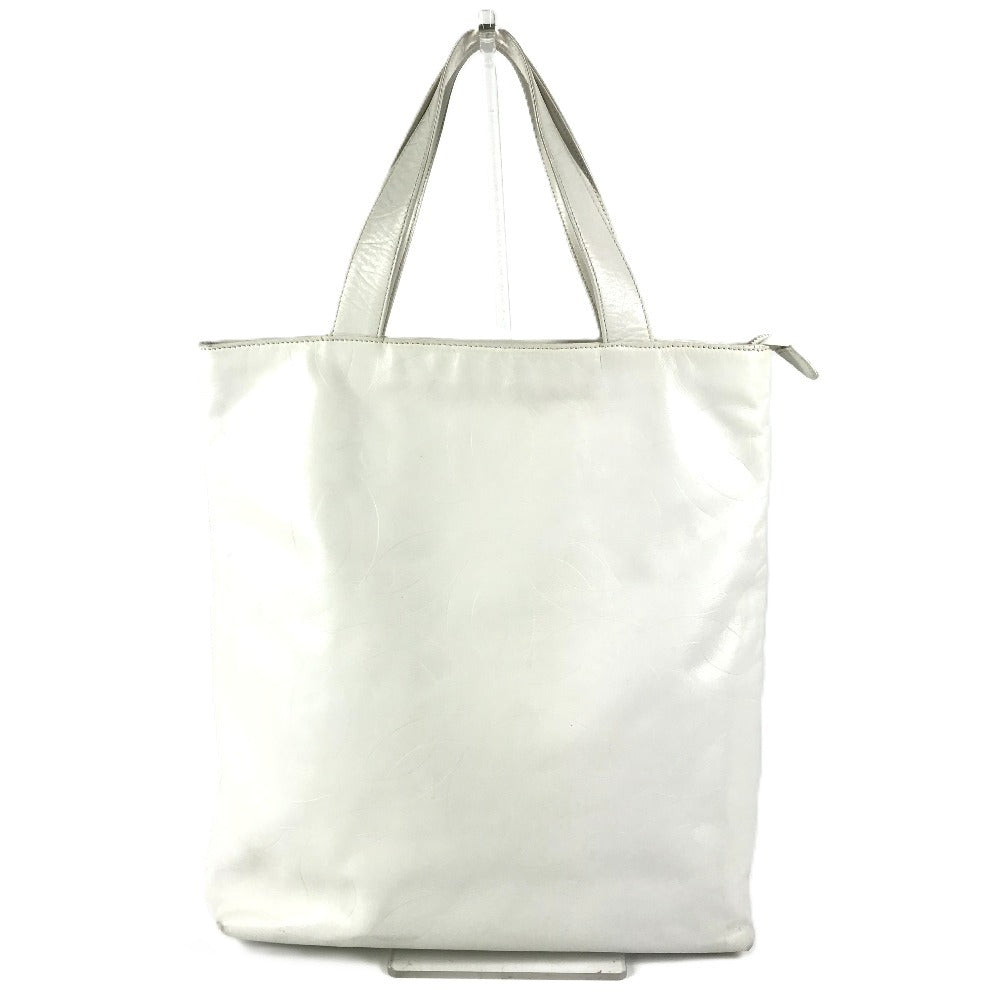 CHANEL Shoulder Bag leather white CC COCO Mark overall logo Women