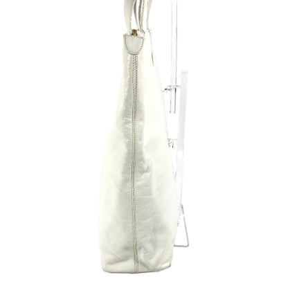 CHANEL Shoulder Bag leather white CC COCO Mark overall logo Women