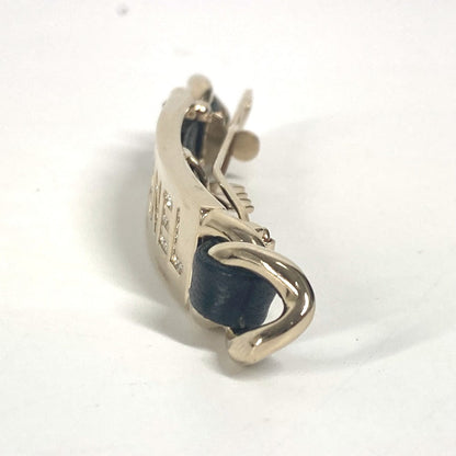 CHANEL Valletta metal black B20B logo rhinestone 85