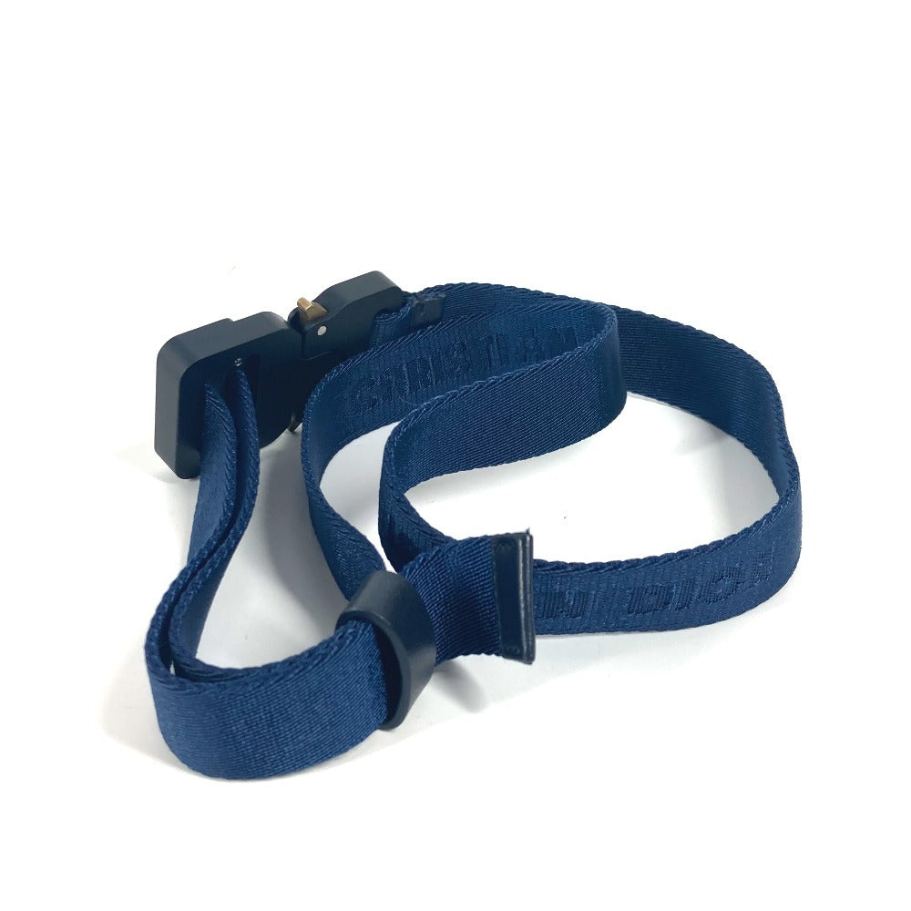 Dior belt Nylon, Metal Navy CD logo roller gacha belt
