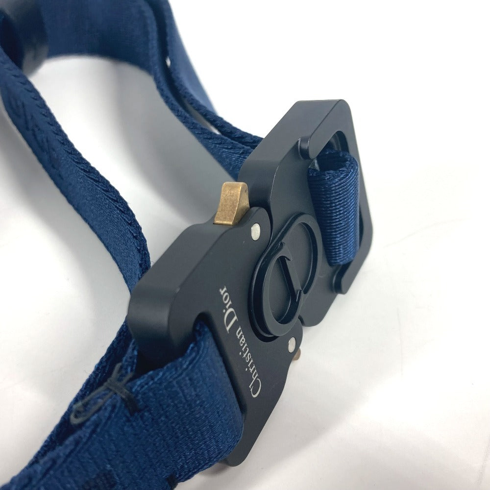 Dior belt Nylon, Metal Navy CD logo roller gacha belt