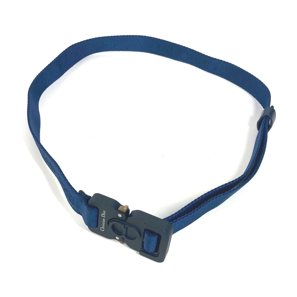 Dior belt Nylon, Metal Navy CD logo roller gacha belt