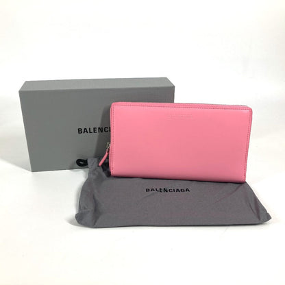 BALENCIAGA Long Wallet Purse 664041 leather pink Essential