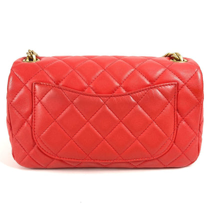 CHANEL Shoulder Bag AS2380 lambskin Red type CC COCO Mark Matelasse Bijou
