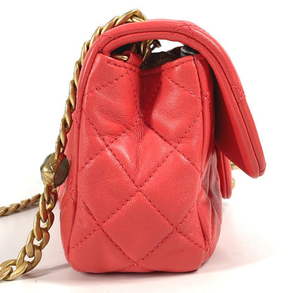 CHANEL Shoulder Bag AS2380 lambskin Red type CC COCO Mark Matelasse Bijou