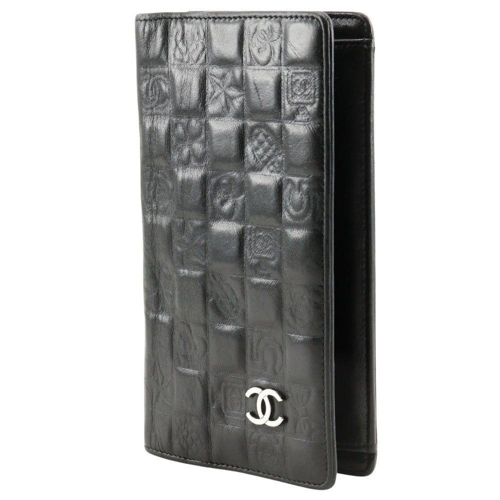 CHANEL Long Wallet Purse Calfskin black COCO Mark NO5 icon