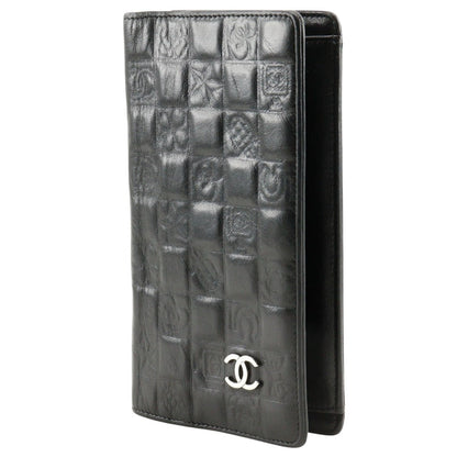 CHANEL Long Wallet Purse Calfskin black COCO Mark NO5 icon