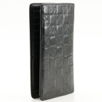 CHANEL Long Wallet Purse Calfskin black COCO Mark NO5 icon