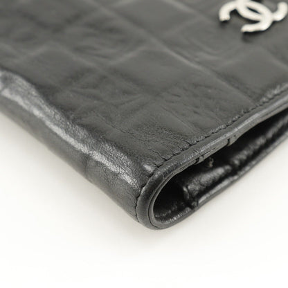 CHANEL Long Wallet Purse Calfskin black COCO Mark NO5 icon