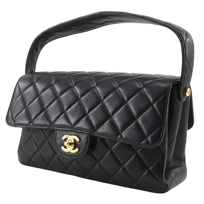 CHANEL Handbag lambskin black Matrasse Double face