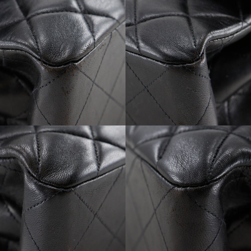 CHANEL Handbag lambskin black Matrasse Double face