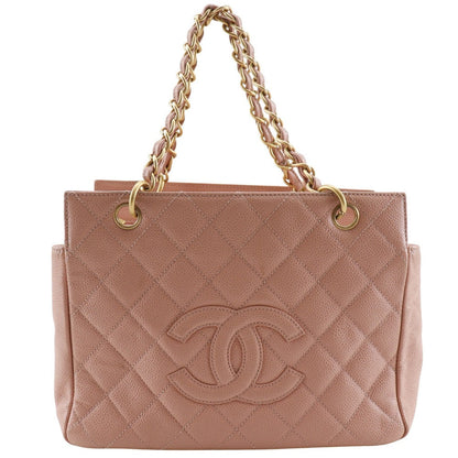 CHANEL Tote Bag A15688 Caviar skin pink Chain tote Matrasse COCO Mark