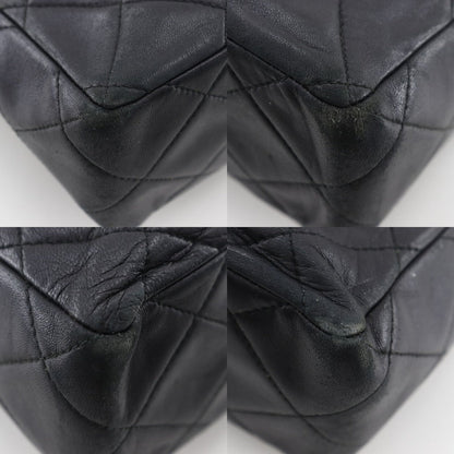 CHANEL Shoulder Bag lambskin black rope Matrasse COCO Mark