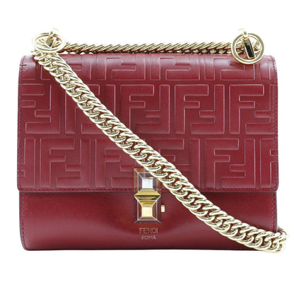 FENDI Shoulder Bag 8M0381 A417 Calfskin Red Mini canai