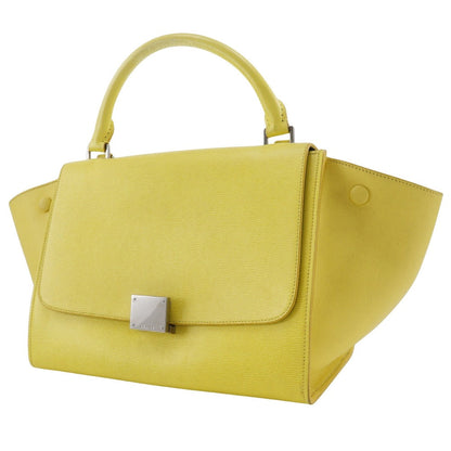 CELINE Handbag 174683 Calfskin yellow Trapeze Small Women