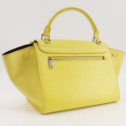 CELINE Handbag 174683 Calfskin yellow Trapeze Small Women