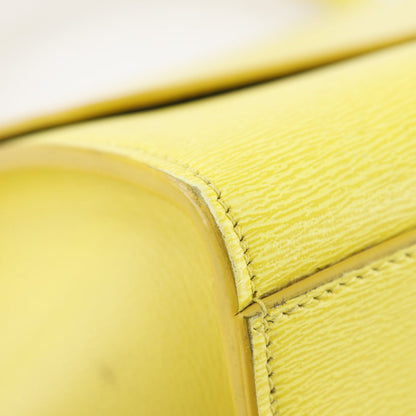CELINE Handbag 174683 Calfskin yellow Trapeze Small Women