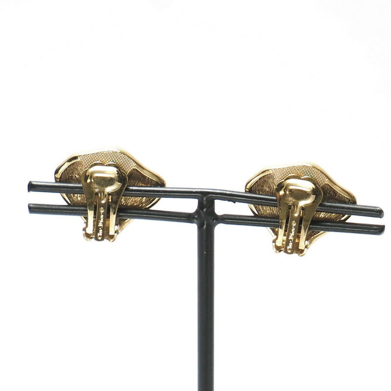 Dior Earring Gold Plated, Resin Orange Seashell motif Vintage Shell Women