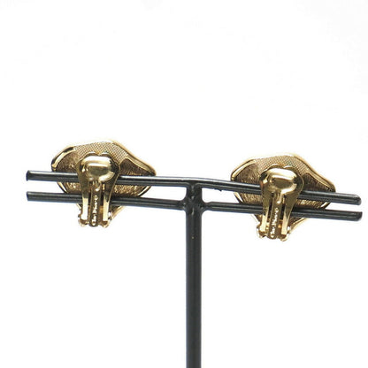 Dior Earring Gold Plated, Resin Orange Seashell motif Vintage Shell Women