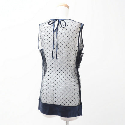 CHANEL blouse 100% polyamide, 100% silk, 95% silk, 5% spandex Navy Women S|M