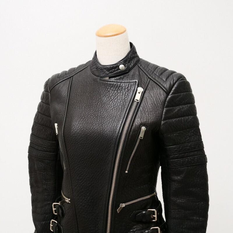 CELINE Jacket Genuine Leather black M