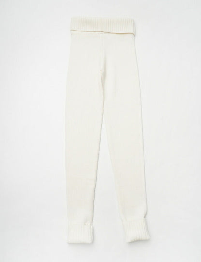 CHANEL Pants AG736/P16403W02680 wool Ivory COCO Mark leggings Women 38