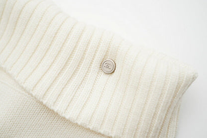 CHANEL Pants AG736/P16403W02680 wool Ivory COCO Mark leggings Women 38