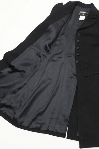CHANEL coat P29407V19403 wool black 38