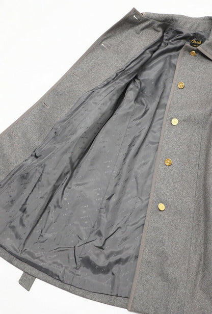 CELINE Stainless collar coat wool gray No size listed