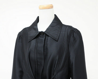 CELINE coat 322.7307692 silk black 38