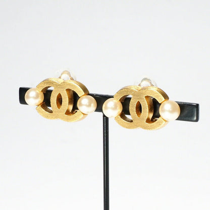 CHANEL Earring Gold Plated, Pearl gold Women