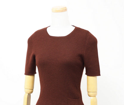 CHANEL knit P09475 cashmere Brown/Bordeaux type 40