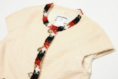 CHANEL Jacket P31644 tweed cream Women 38
