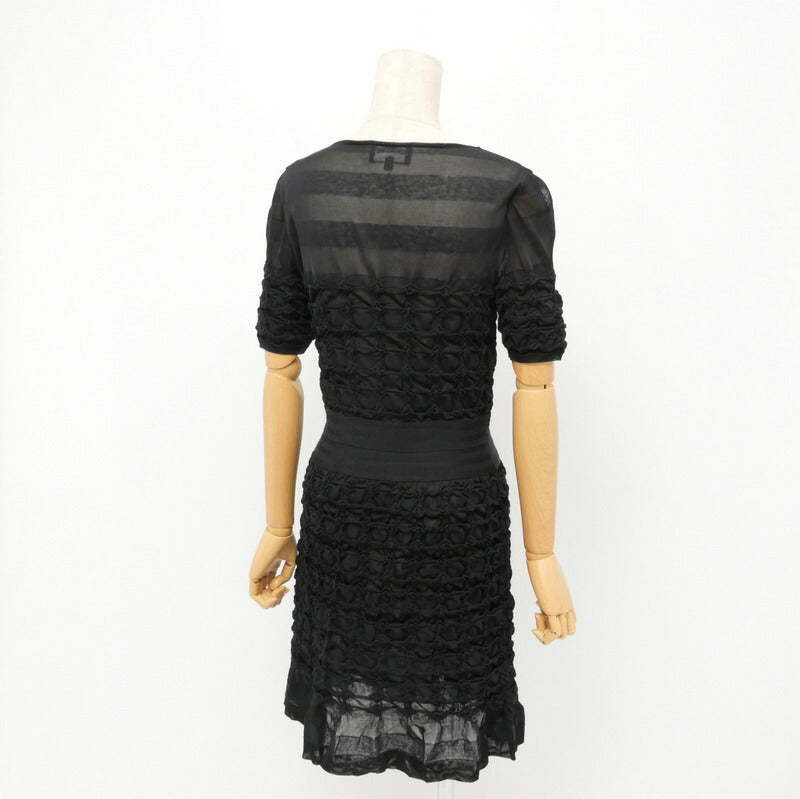 CHANEL knit P56249K07335 rayon, cotton black Women 38