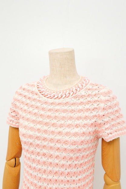 CHANEL knit P58522K07665 knit Pink|White Women 34