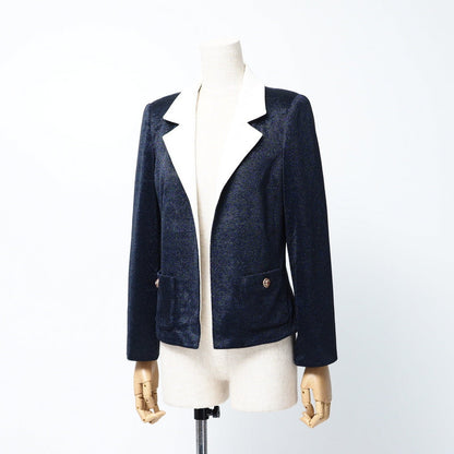 CHANEL tailored jacket P37205W04417 Nylon Navy Women 34