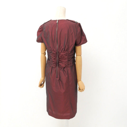 BURBERRY one piece 100% polyester% Bordeaux FM056-935-18 Women 38