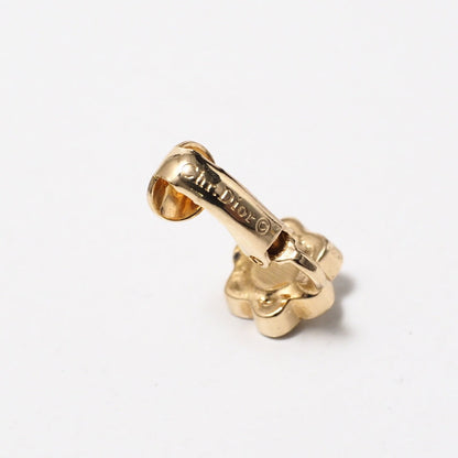Christian Dior Earring Plating, Rhinestone gold Flower motif Women