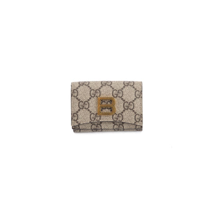 Gucci X Balenciaga The Hacker Project GG Supreme Hourglass Card Case Wallet