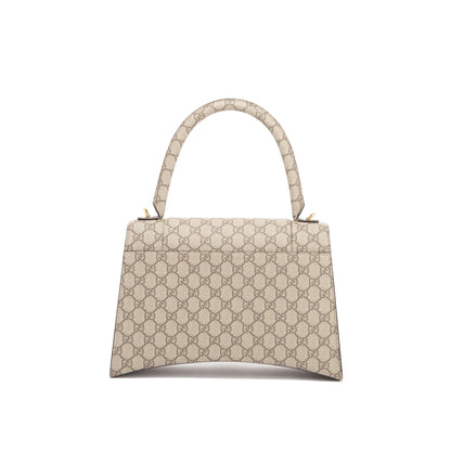 Gucci X Balenciaga The Hacker Project GG Supreme Hourglass Medium Top Handle Bag