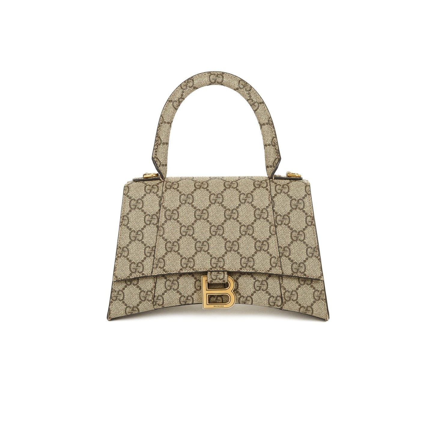 Gucci X Balenciaga The Hacker Project GG Supreme Hourglass Small Top Handle Bag