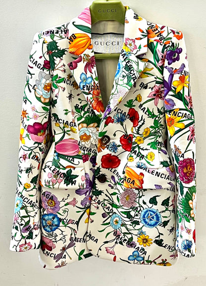 GUCCI X BALENCIAGA FLORAL THE HACKER PROJECT BLAZER