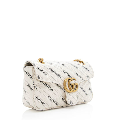 Gucci x Balenciaga Matelasse Leather GG Marmont The Hacker Project Small Bag (SHF-18429)