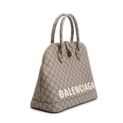 Gucci x Balenciaga The Hacker Project GG Supreme Medium Ville Handle Bag