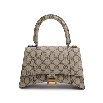 Gucci x Balenciaga The Hacker Project GG Supreme Small Hourglass Top Handle Bag