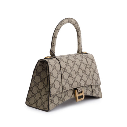Gucci x Balenciaga The Hacker Project GG Supreme Small Hourglass Top Handle Bag