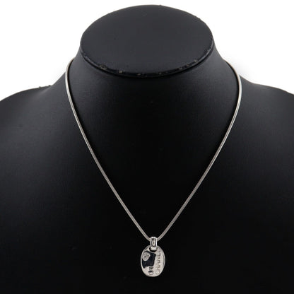 CHANEL Necklace Silver925 Silver Snake Chain NO.5 Clover icon Women